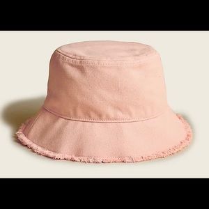 * J Crew canvas bucket hat with fringe